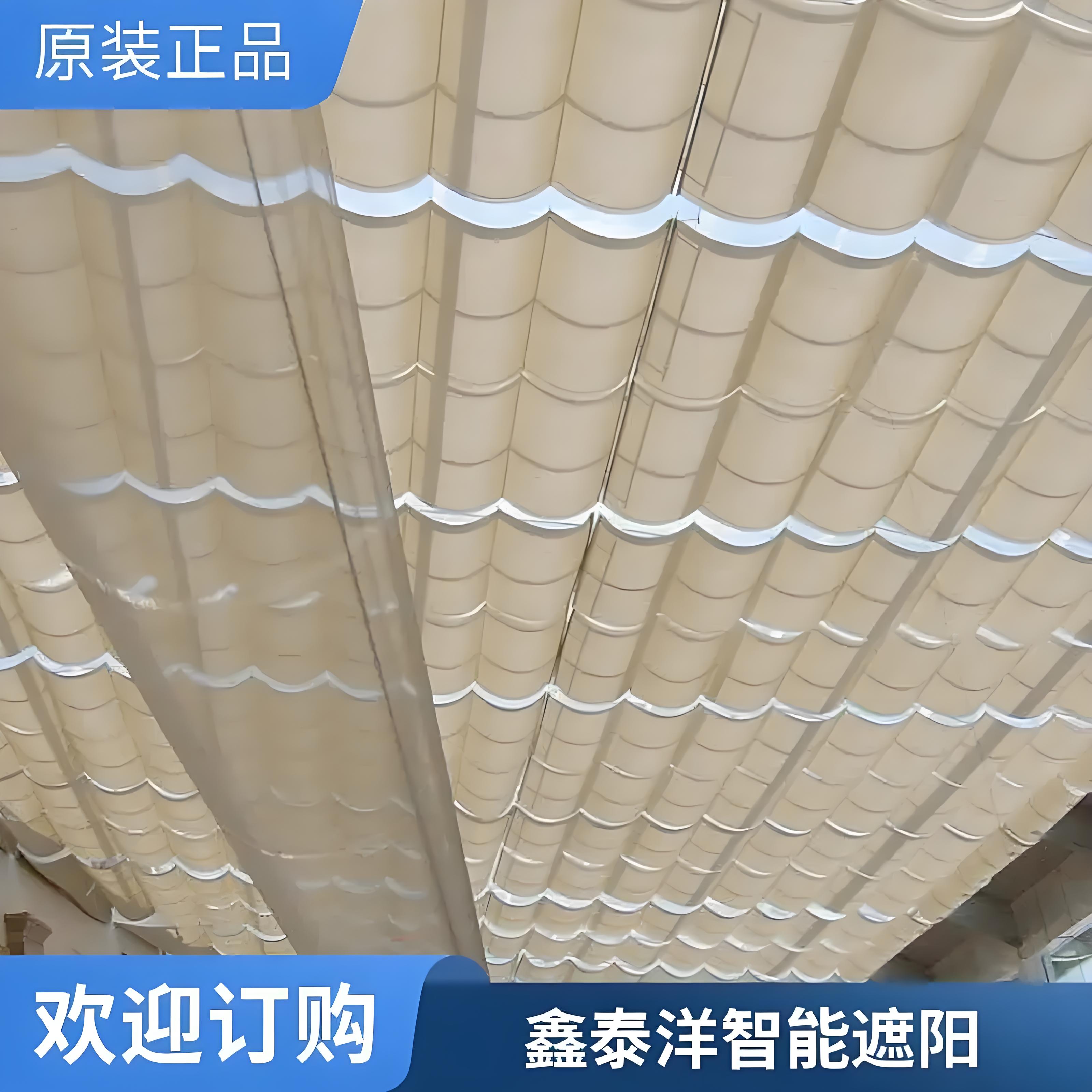 户外电动遮阳帘遮阳篷遮阳网幼儿园蓬学校游乐场游泳池遮阳天幕棚