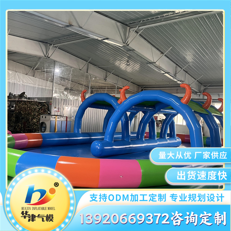 充气水池 pvc游泳池 大型水上乐园游乐设备 华津气模
