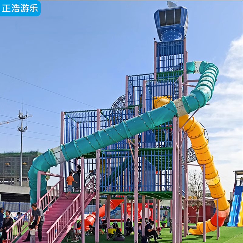 飞天城堡无动力设施非标游乐场设备 户外大型游儿童互动乐园