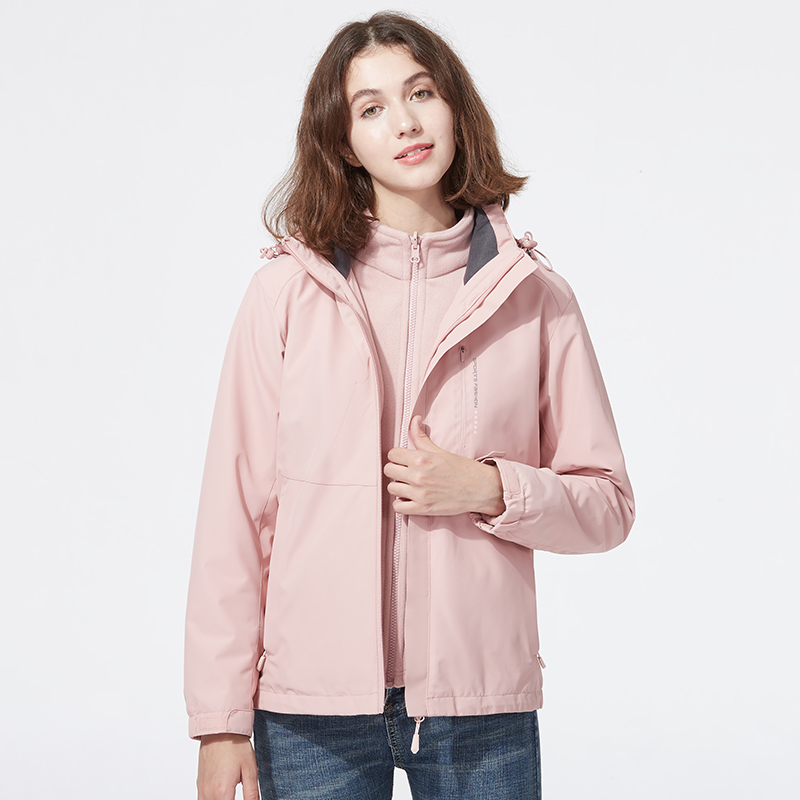 户外冲锋衣男加厚保暖三合一两件套女防风防雨登山服冬季外套