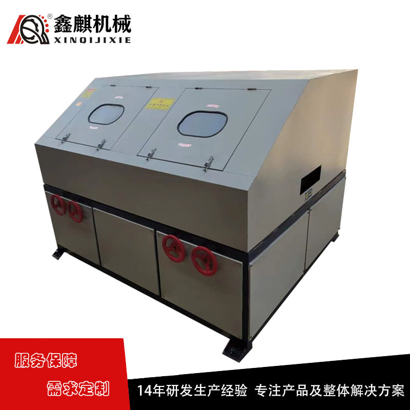 两工位四工位方管除锈机 鑫麒 矩形管四面抛光机角钢槽钢拉丝打磨机