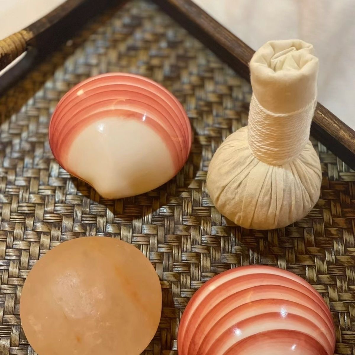 魔力SPA热贝宝格丽酒店同款按摩热贝壳深海疗愈发热粉美容院专用
