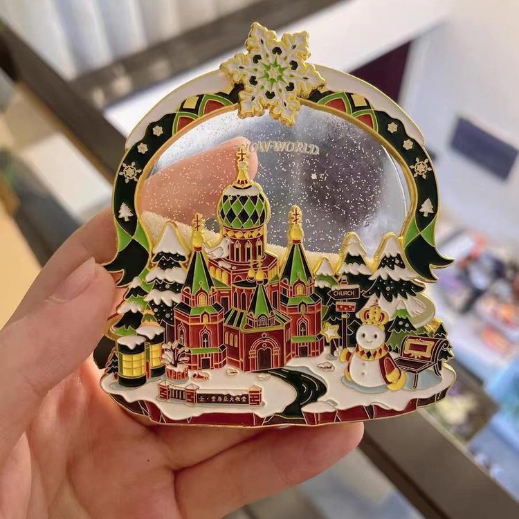 流沙吊坠冰箱贴 冰雪大世界中国风文创旅游纪念品