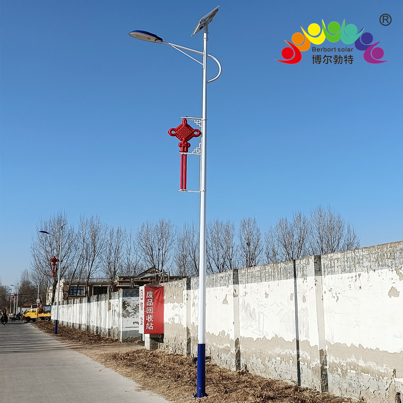 博尔勃特LED中国结太阳能路灯市政道路照明路灯杆厂家批发
