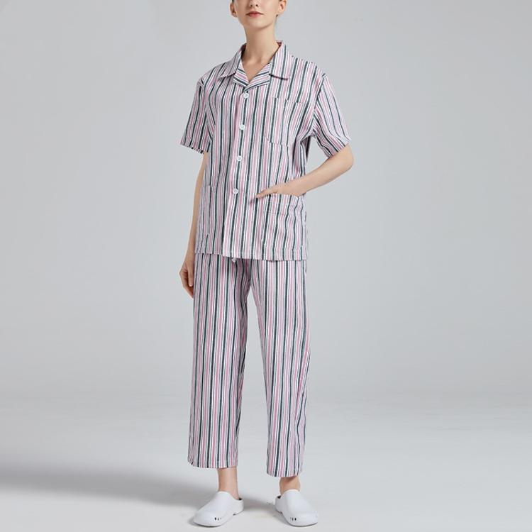 供应医院病号服 纯棉色织蓝白条病员服款式多样尺寸齐全