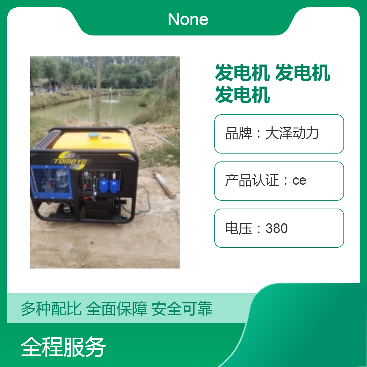 双杠柴油发电机，便携式，车载，户外款#大泽动力#单三相#家用
