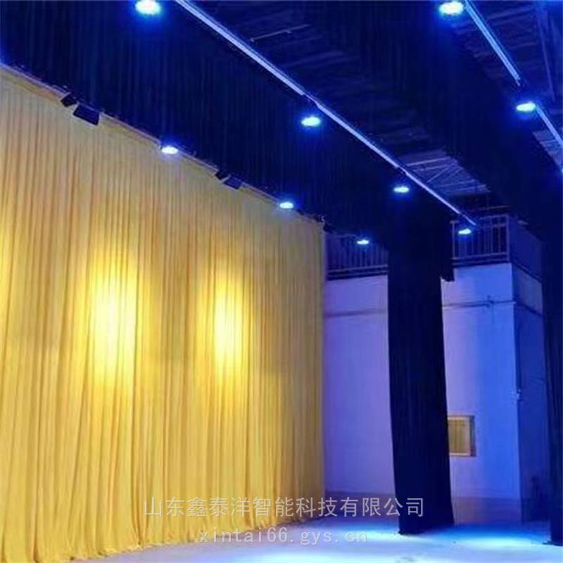 定做舞台幕布会议主席台背景布 学校礼堂红色电动表演幕布 鑫泰洋