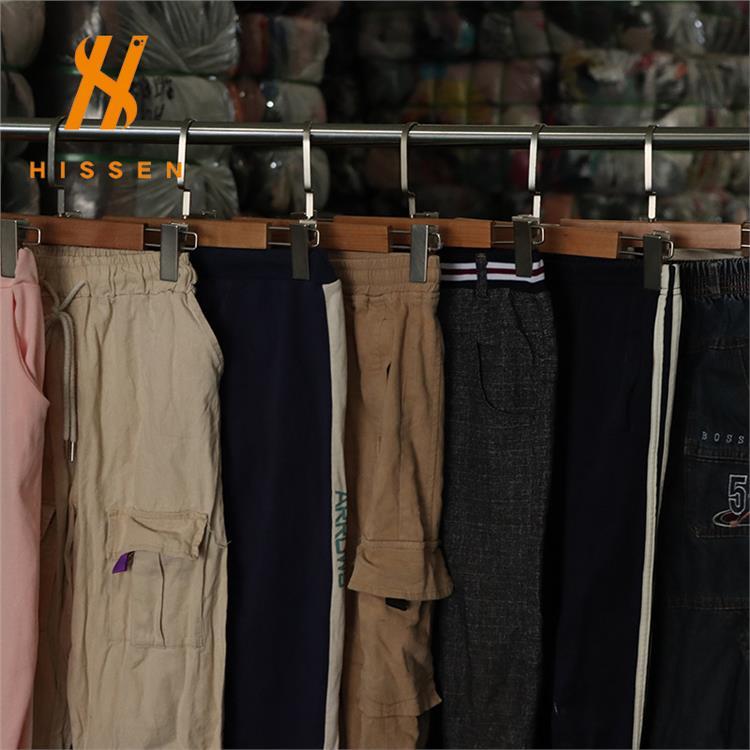 secondhand clothes childrenpants二手衣服中大童长裤出口乌干达