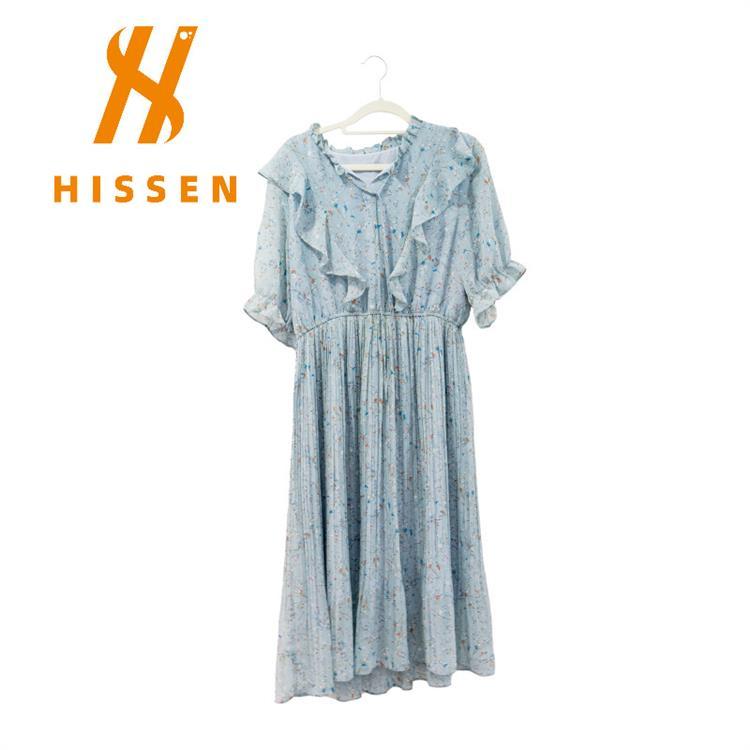 外贸出口西班牙二手衣服女装长款丝绸连衣裙usedsilkskirts