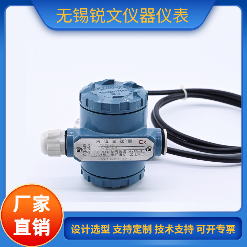 锐文 投入式液位计 静压式水位传感器调节仪防腐 法兰变送器