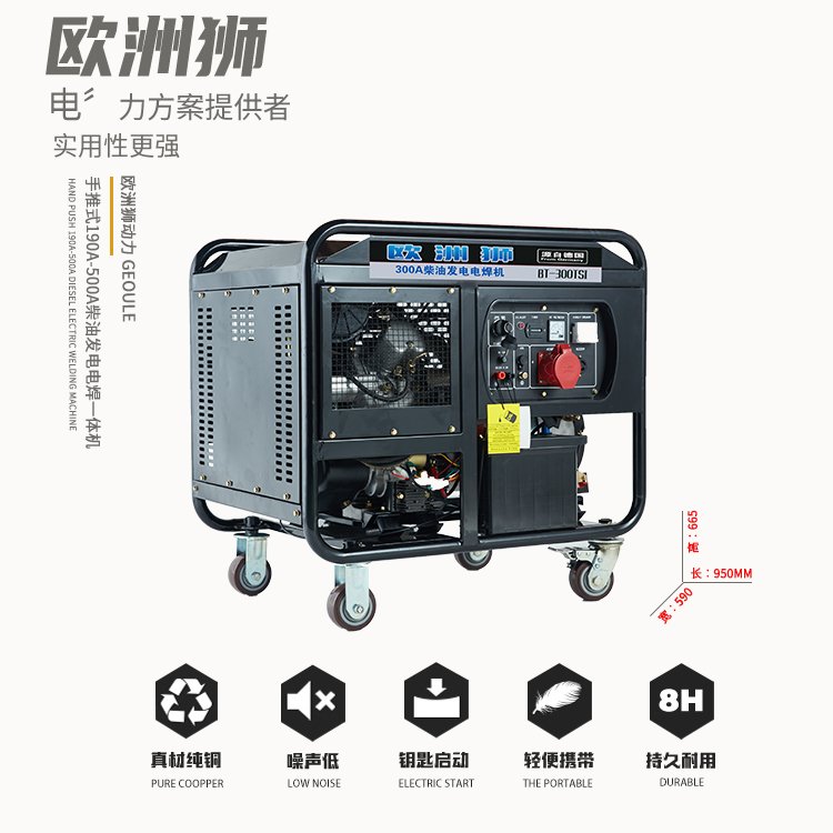 电启动300A柴油发电电焊机 BT-300TSI汽油电焊一体 直流焊 交流发电