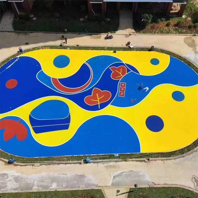 鑫华 学校操场塑胶跑道材料混合型透气型彩色EPDM塑胶场铺设