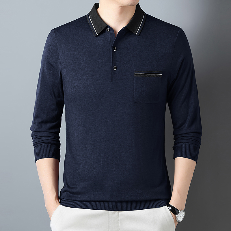 秋冬新款长袖男士POLO衫批发 男女同款工作服团体服定制一件起订