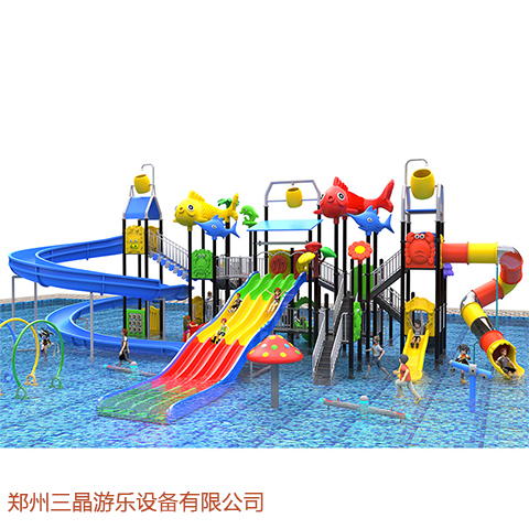 组合充气滑梯 章鱼熊猫大象丛林探险设备认准三晶游乐设备厂家