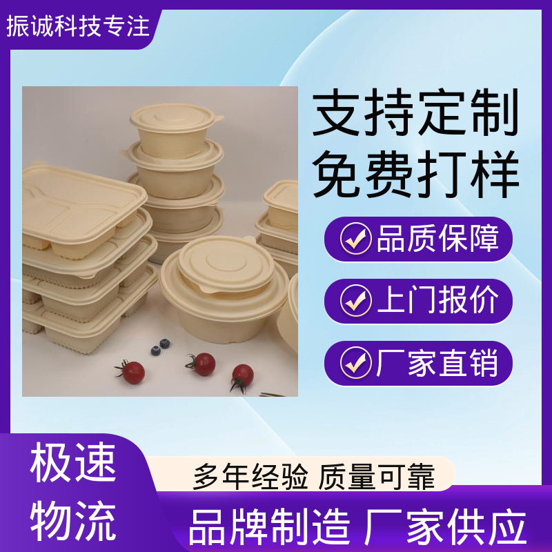 外卖打包盒 儿童带餐便携环保 一荤两素套餐碗 振诚科技
