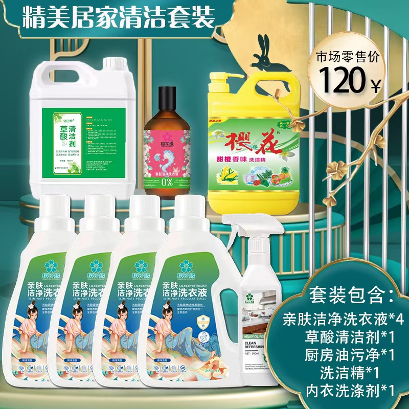 洗衣液套装套盒可当银行美妆行业礼品 贴牌定制LOGO 免费设计版面
