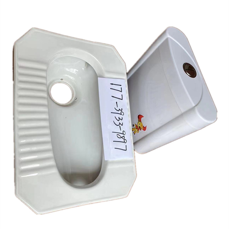 家用陶瓷蹲便器 冲水箱整套是蹲坑 卫生间防臭大便器