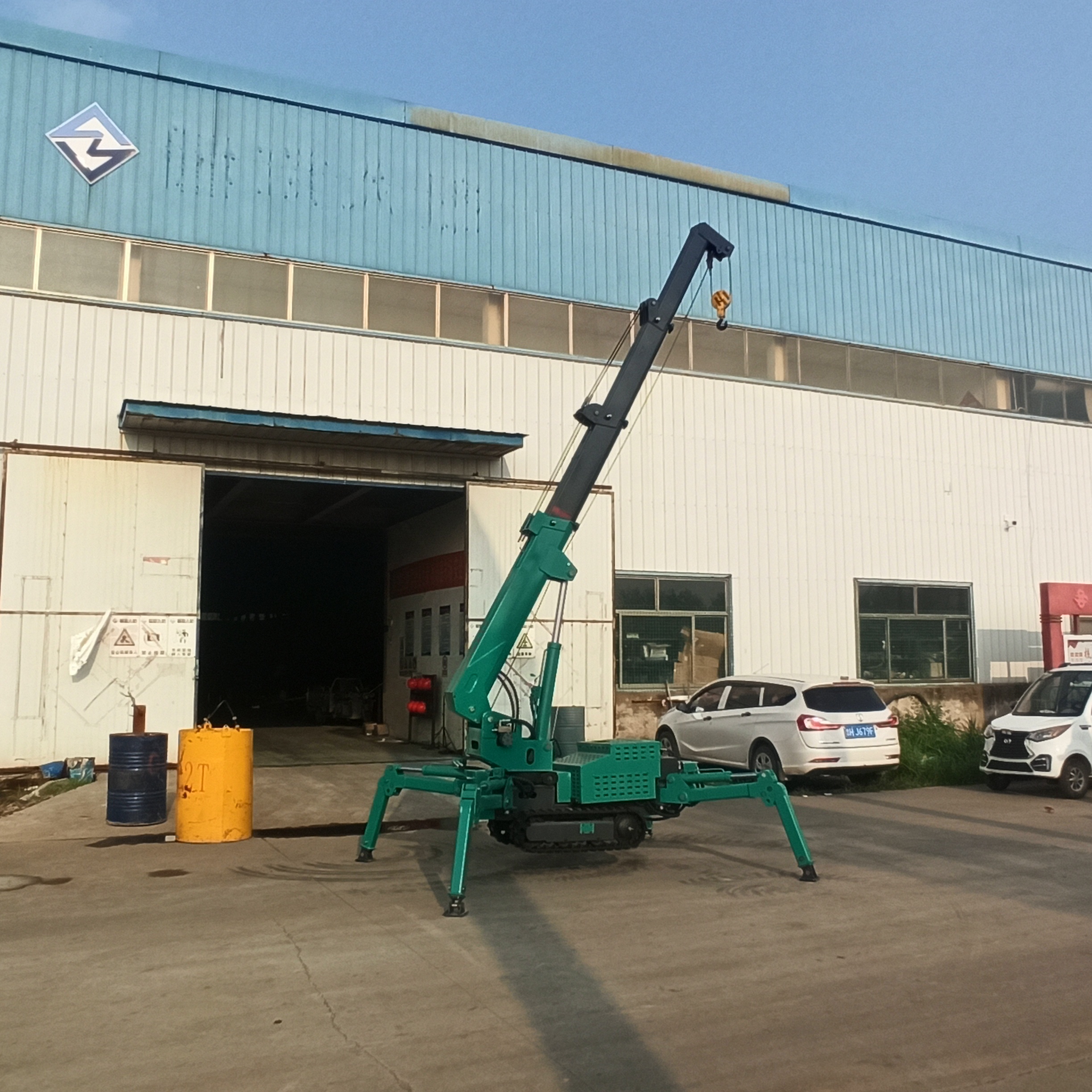 小型室内钢结构起重机 高层物资运送专用小吊机 行走速度蜘蛛吊车