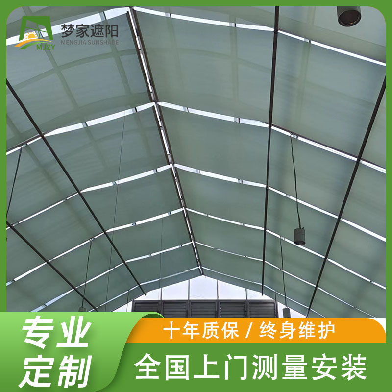 阳光房电动防风卷帘 凉亭垂直升降隔热防晒帘窗户阳台智能遮阳帘