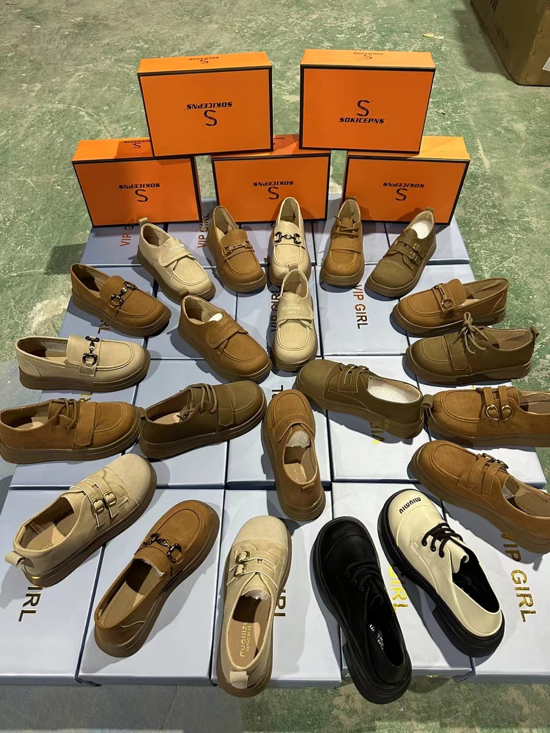 摆地摊实体店库存鞋批发厚底真皮博肯鞋2024春季新款复古休闲女鞋