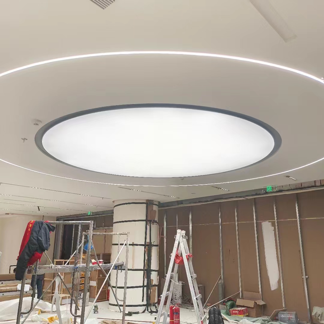 锐虹 白色软膜天花 发光膜 展厅 酒店 可来图定制