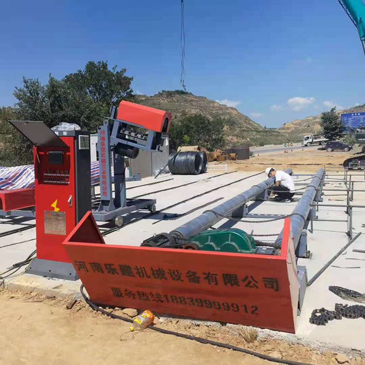 数控钢筋笼滚笼机 绕筋机 单双线钢筋绕笼机 乐建机械
