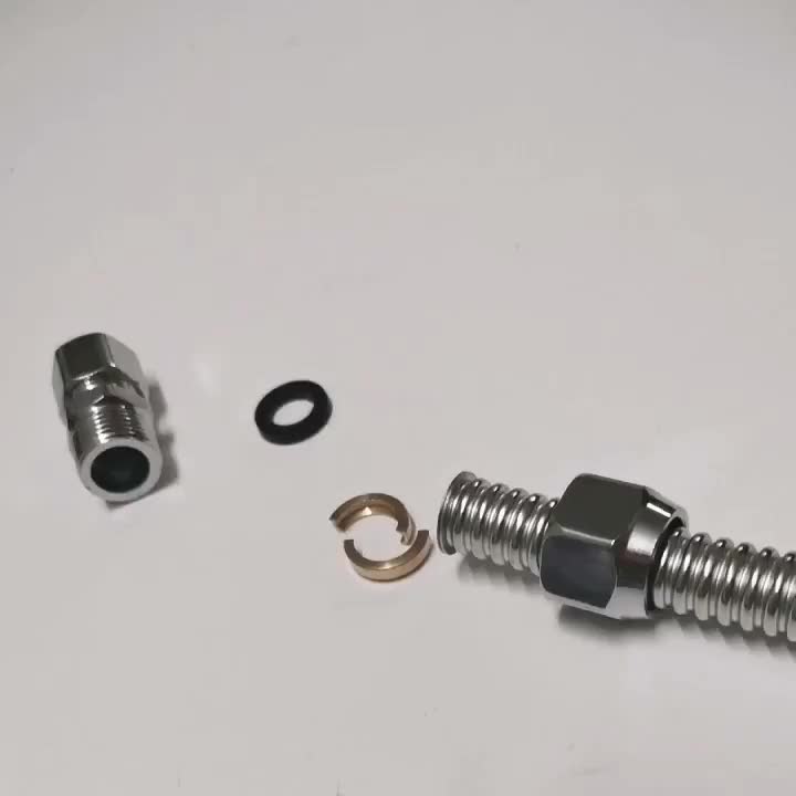天然气波纹管接头配件3分4分燃气专用不锈钢螺母帽热水器铜转换头
