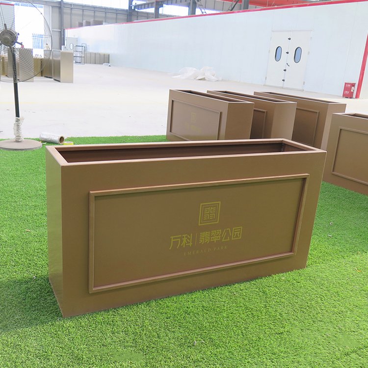 户外铁艺花箱 市政园林景观花槽 商业街绿植外摆道路隔断花坛