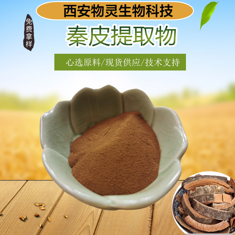 秦皮提取物 10:1 蜡树皮 水溶浓缩粉 植物提取物 物灵生物厂家 1kg起批