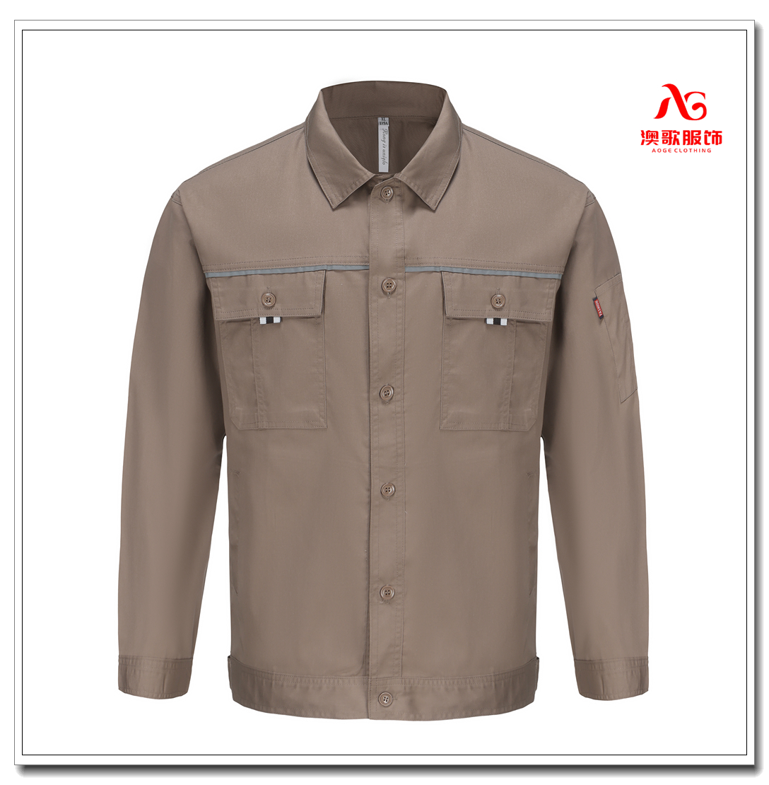 Ag2593耐磨耐穿工程服套装 工厂企业工作服定制厂家 含logo反光条