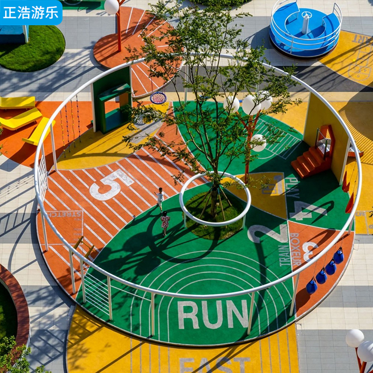 小区景区儿童游乐设备定制 户外非标环形廊架秋千组合游艺设施