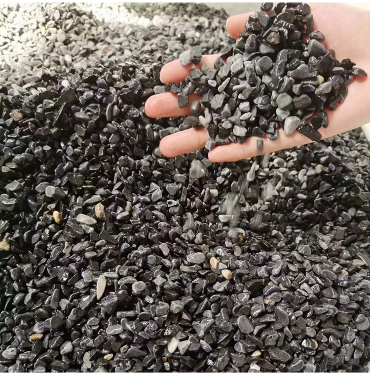 砾石1-15mm 园林景观装饰黑色石子水洗石 型号全 江石汇s003