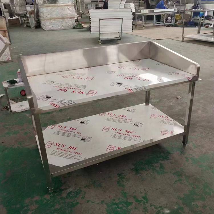 奶茶店水吧台设备 不锈钢雪克台定制 咖啡台可订做冷藏功能