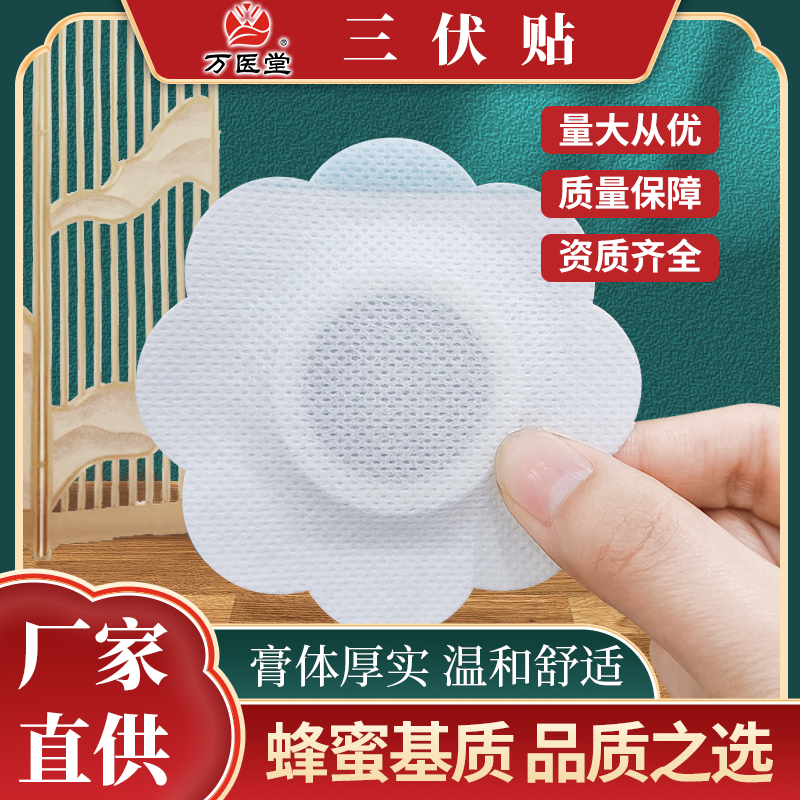 花瓣型蜂蜜基质加大加厚三伏保健贴oem贴牌加工定制