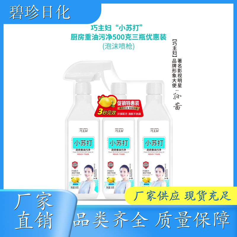 厂家供应 500g 厨房去油污清洁剂 家用清洗剂 去污神器