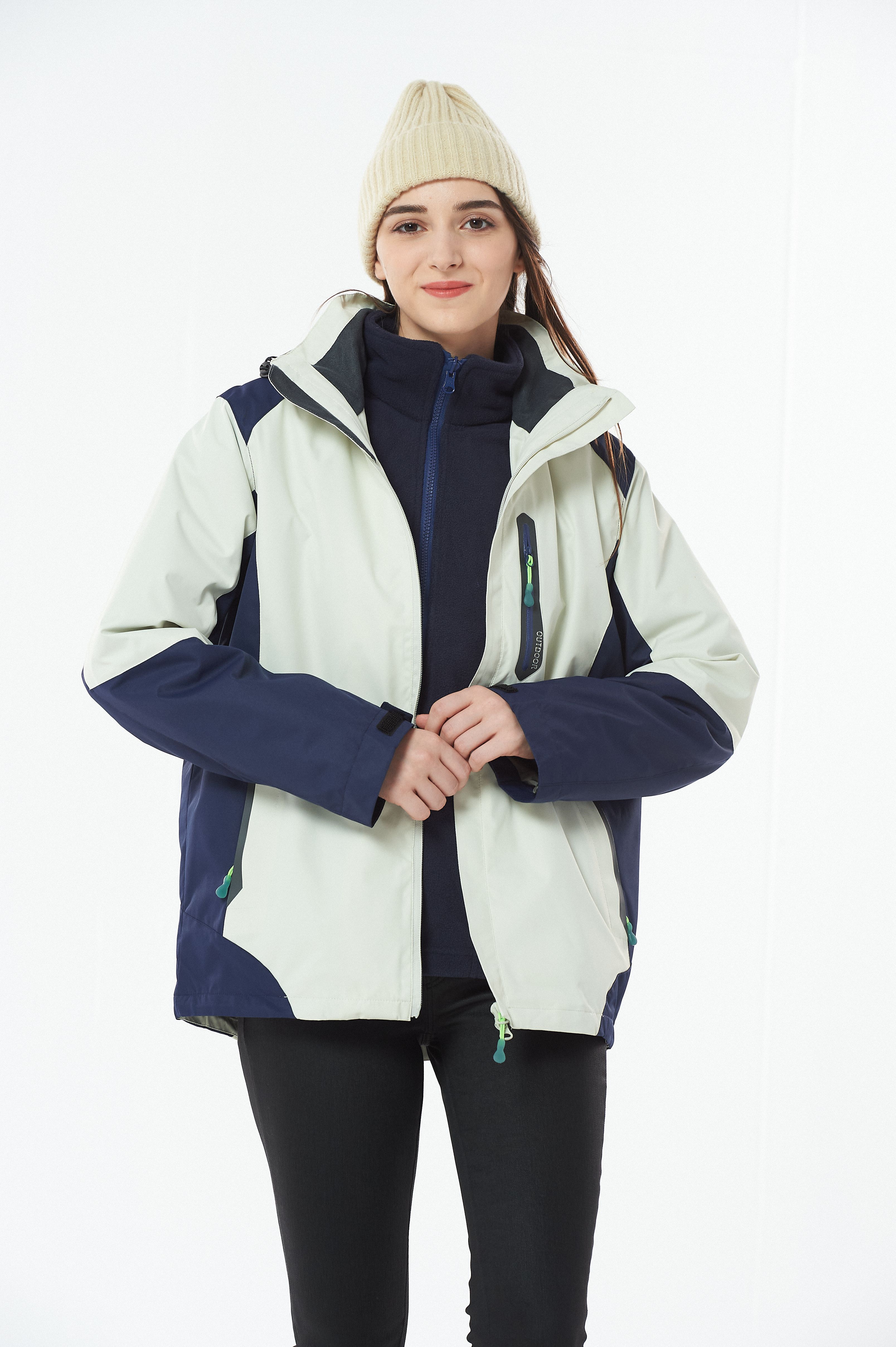 冲锋衣秋冬男女同款三合一可拆卸情侣防风防水登山户外服可印logo