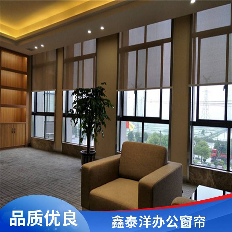 办公室遮阳卷帘 定制会议室百叶帘 学校酒店电动窗帘按需定做