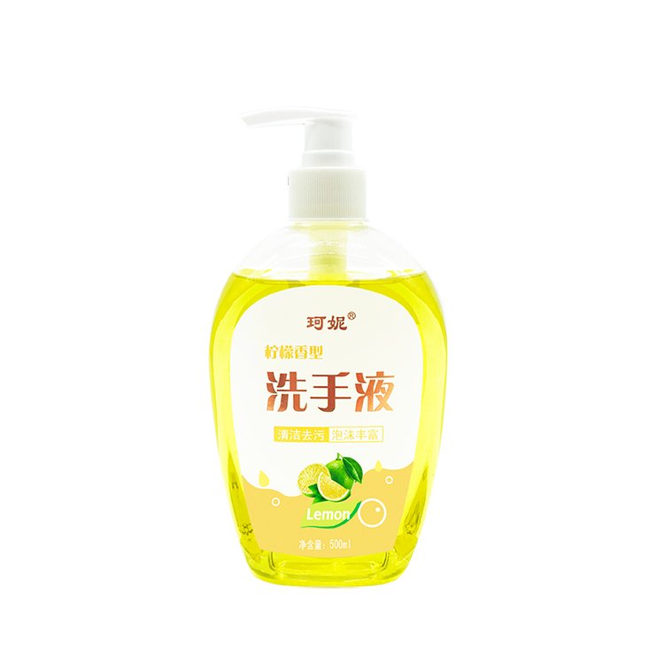 批发洗手液企业酒店常备泡沫洗手柠檬香型500ml珂妮厂家贴牌加工
