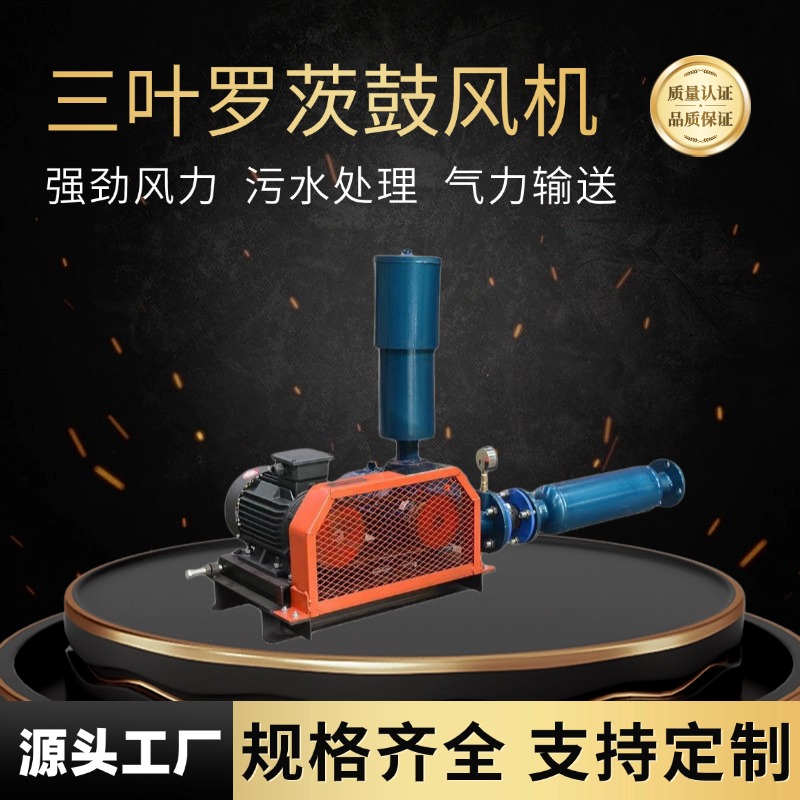 气力输送系统三叶罗茨鼓风机强劲风力污水处理气力输送