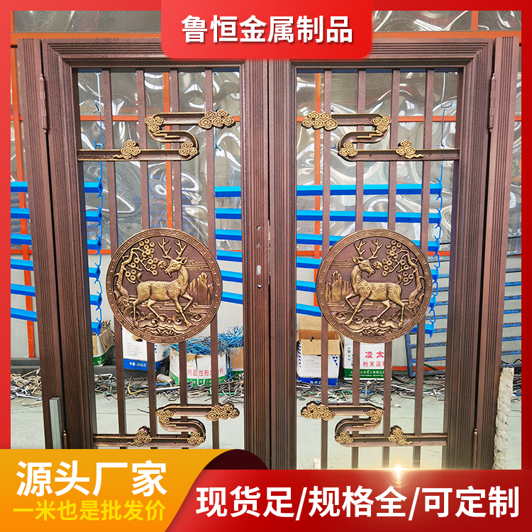 欧式铝艺大门 庭院铝艺门 环保材料 外形美观 鲁恒金属