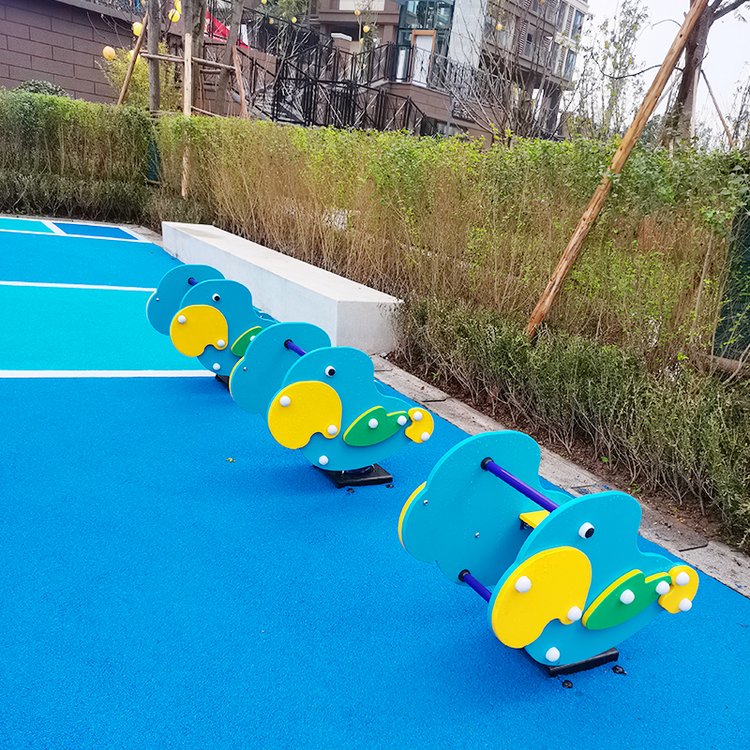 小孩幼教户外游乐器材摇摇乐 塑料弹簧单人摇摇马 无动力游乐设备