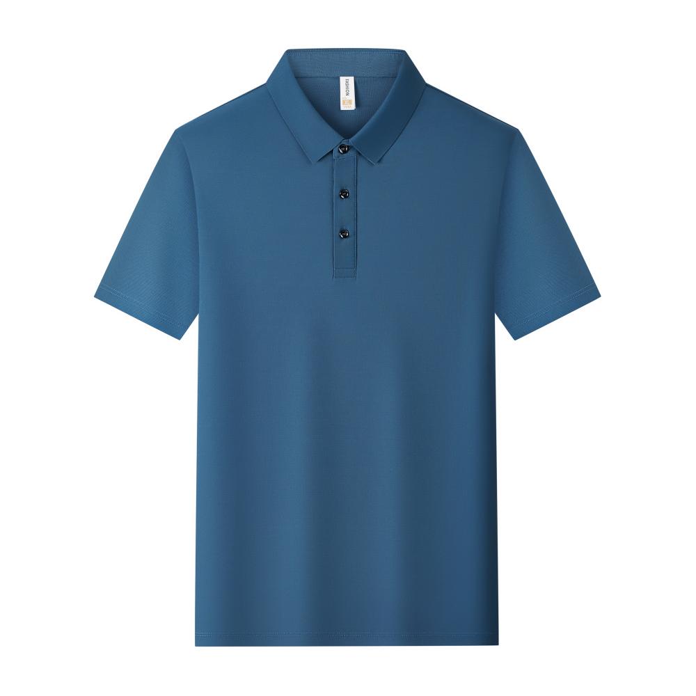 冰炼服饰 D-821锦氨纯色翻领短袖polo 180g 男女同款 定做工作服