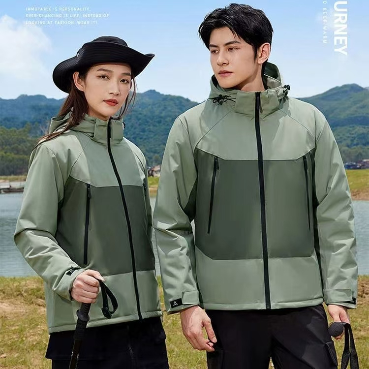 户外加厚冲锋衣定制工装校服展会服装防风防水工作服劳保服印logo