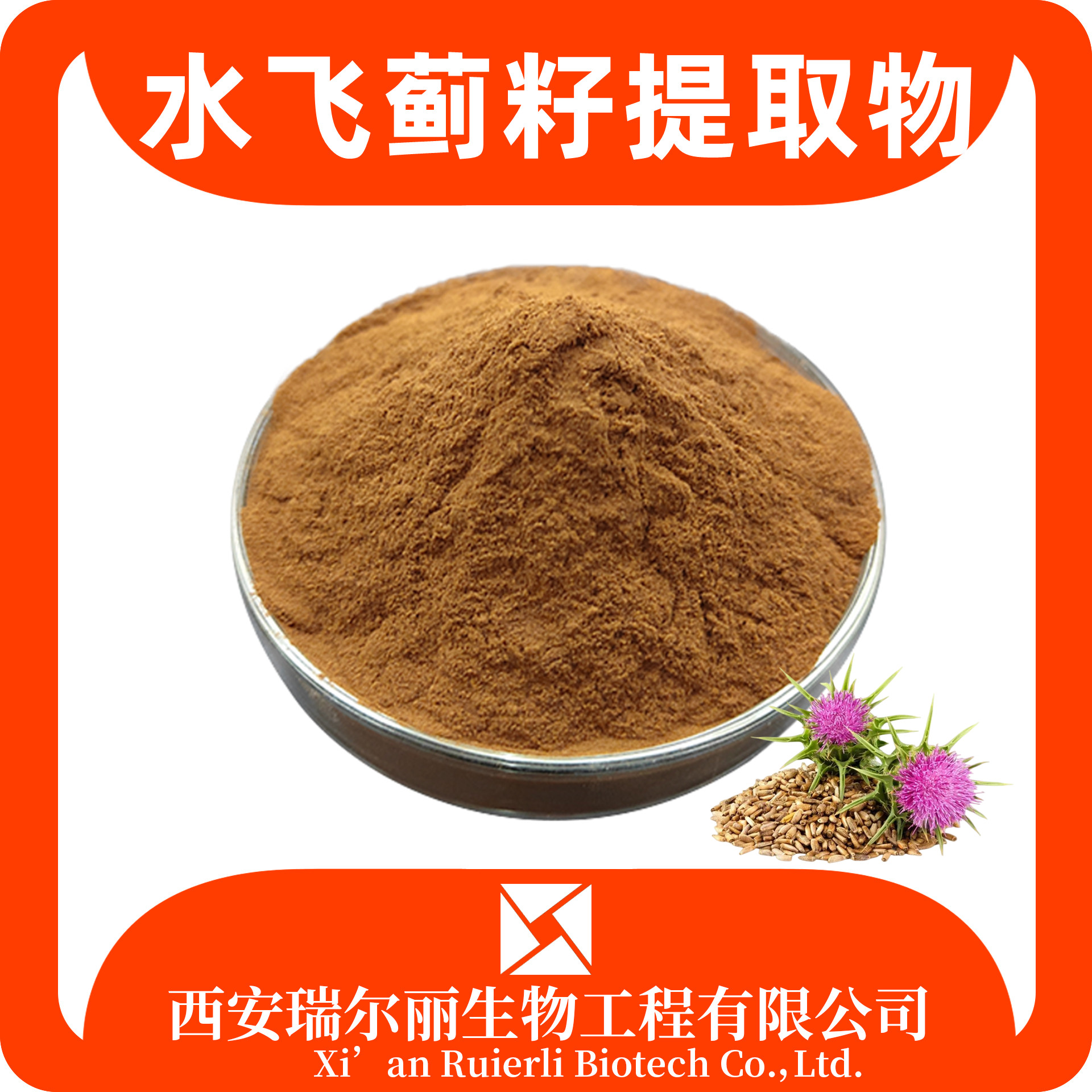 水飞蓟籽提取物10：1速溶浓缩粉 水飞蓟籽浸膏 瑞尔丽生物