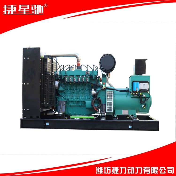 捷力燃气发电机潍柴250KW 发电机组应急备用可定制 电启动