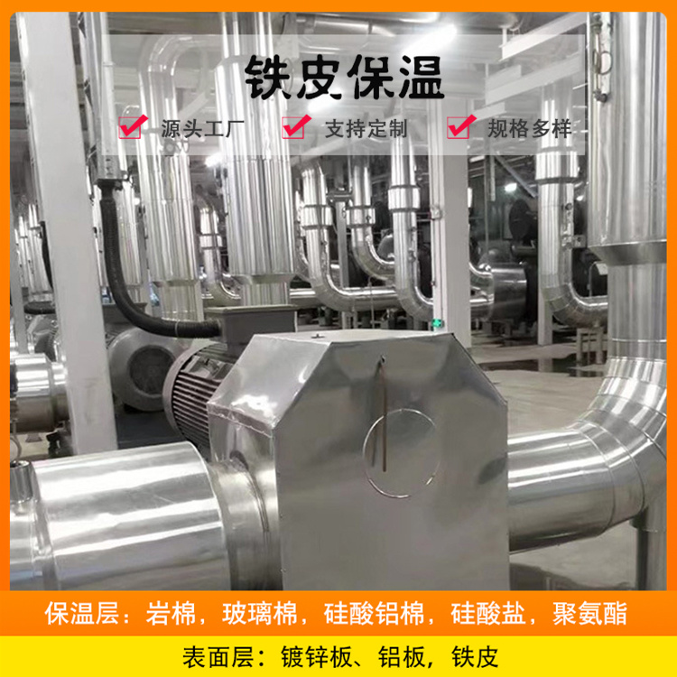 旭通 包覆玻璃棉 内外壁光滑防腐隔热 白铁保温