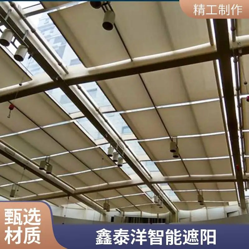 电动天棚帘厂家 鑫泰洋 定制安装采光顶智能遮阳帘 遮阳棚 规格齐全