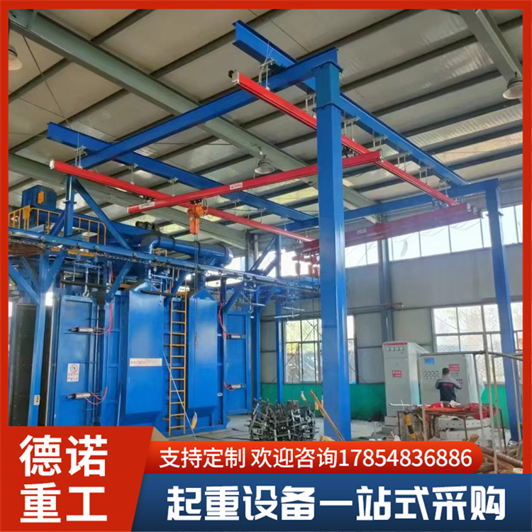 生产线悬挂KBK柔性吊 车间小型悬挂式起重机 运行稳定 德诺重工