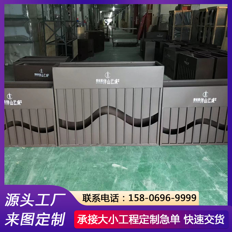 户外景观花槽 防腐耐用 小区花箱护栏 写字楼装饰花坛