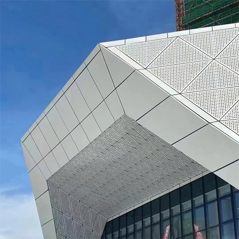 厂家直供冲孔铝单板氟碳漆门头包柱异形造型镂空雕花幕墙加工定制